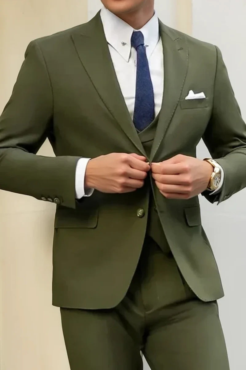 Olive Green Suit for Men