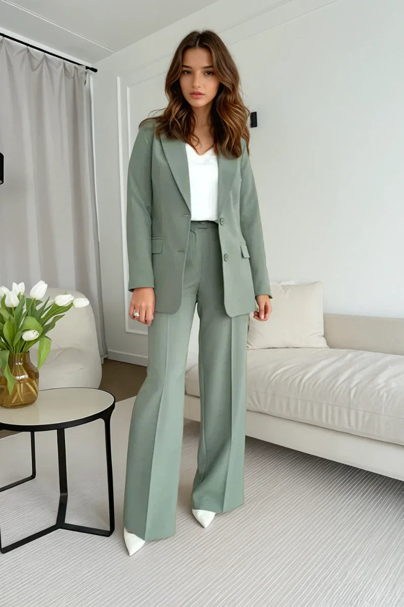 Buy Sage Green Women's Suit Designer Two & Three-Piece Suits | DAVANCHY Buy Sage Green Women's Suit Designer Two & Three-Piece Suits | DAVANCHY