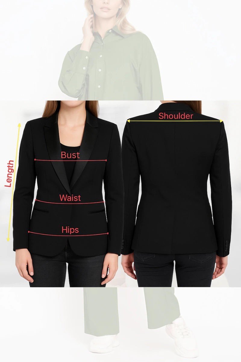 Davanchy_Women_Blazer_Measurement_Guide