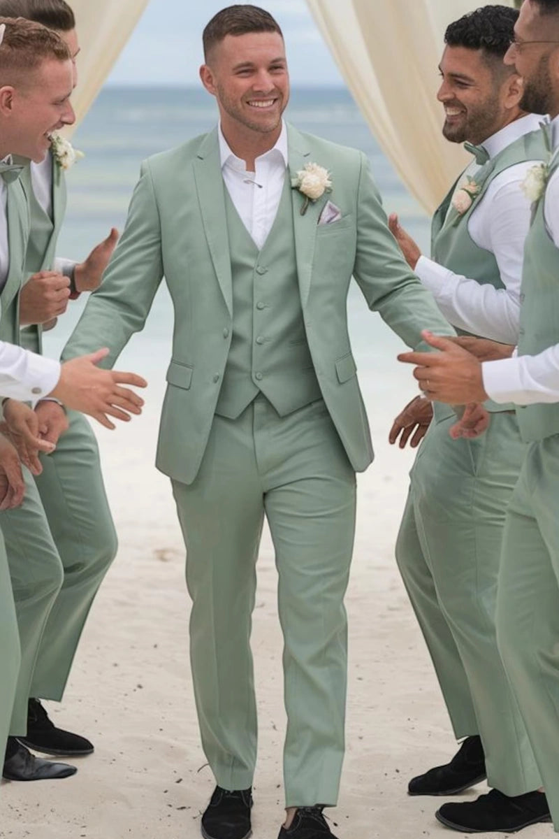 Elegant bespoke groomsmen suit perfect for weddings and formal events-Front