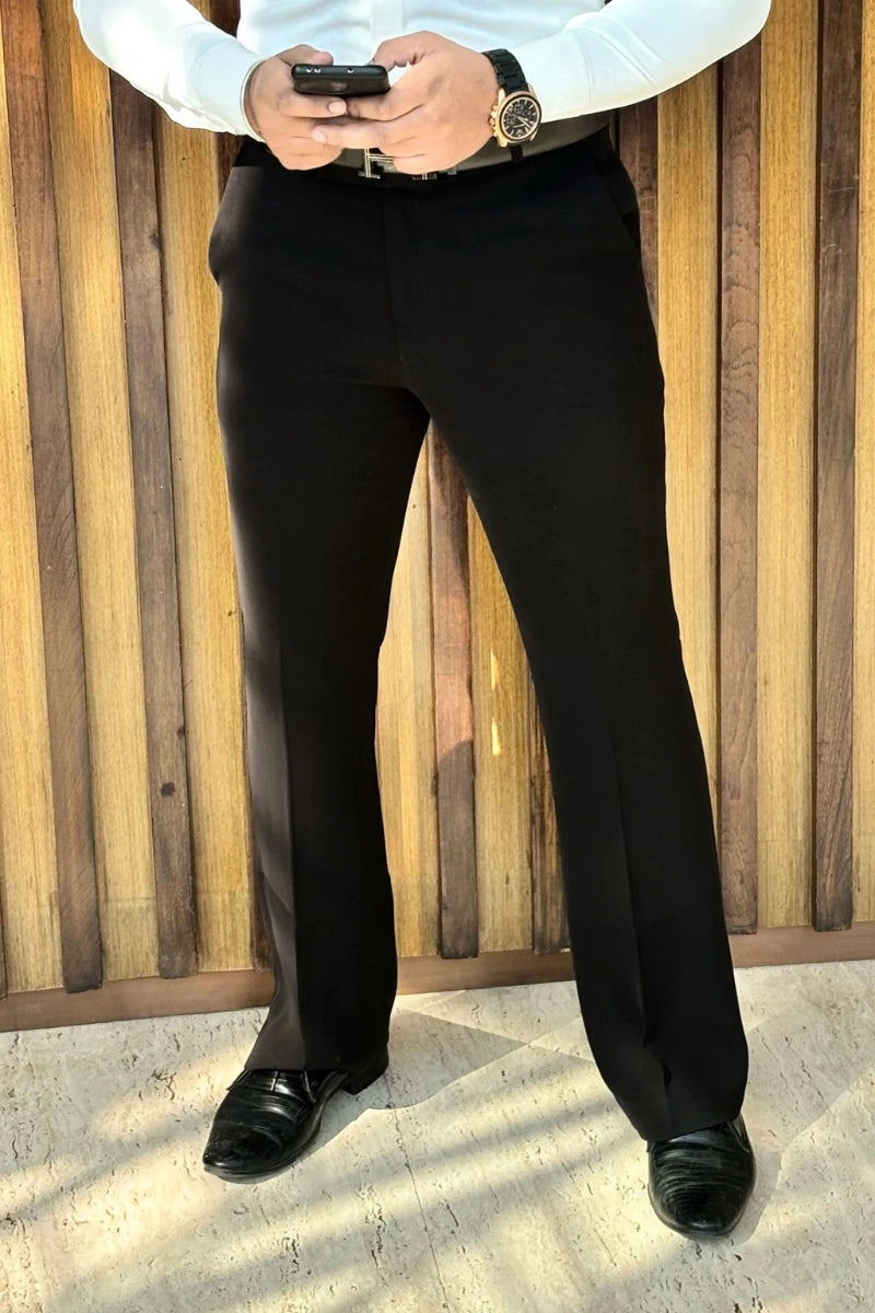 bootcut dress pants Stacked Suit | Jaded London | Clothing Constructed from a smooth Wide Leg Boot Cut Pant