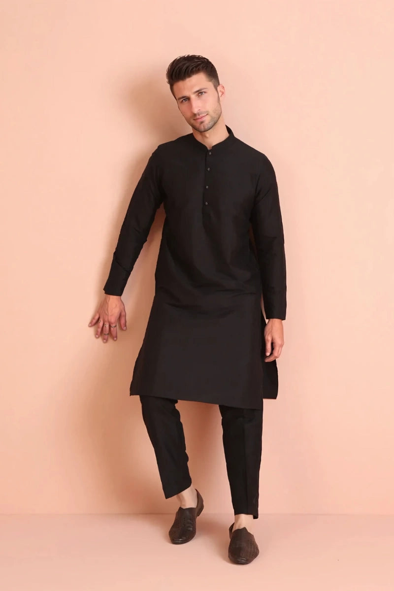 mens-ethnic-wear-trendy-black-kurta-pajama-set-for-wedding-festivals