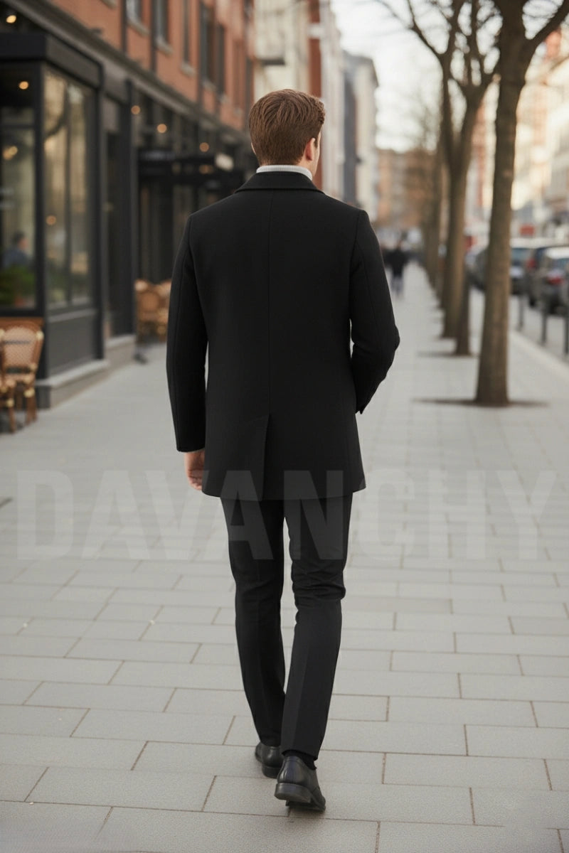 Winter outerwear classic coat for men-Back