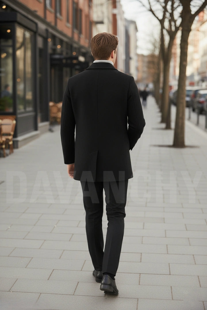 Winter outerwear classic coat for men-Back