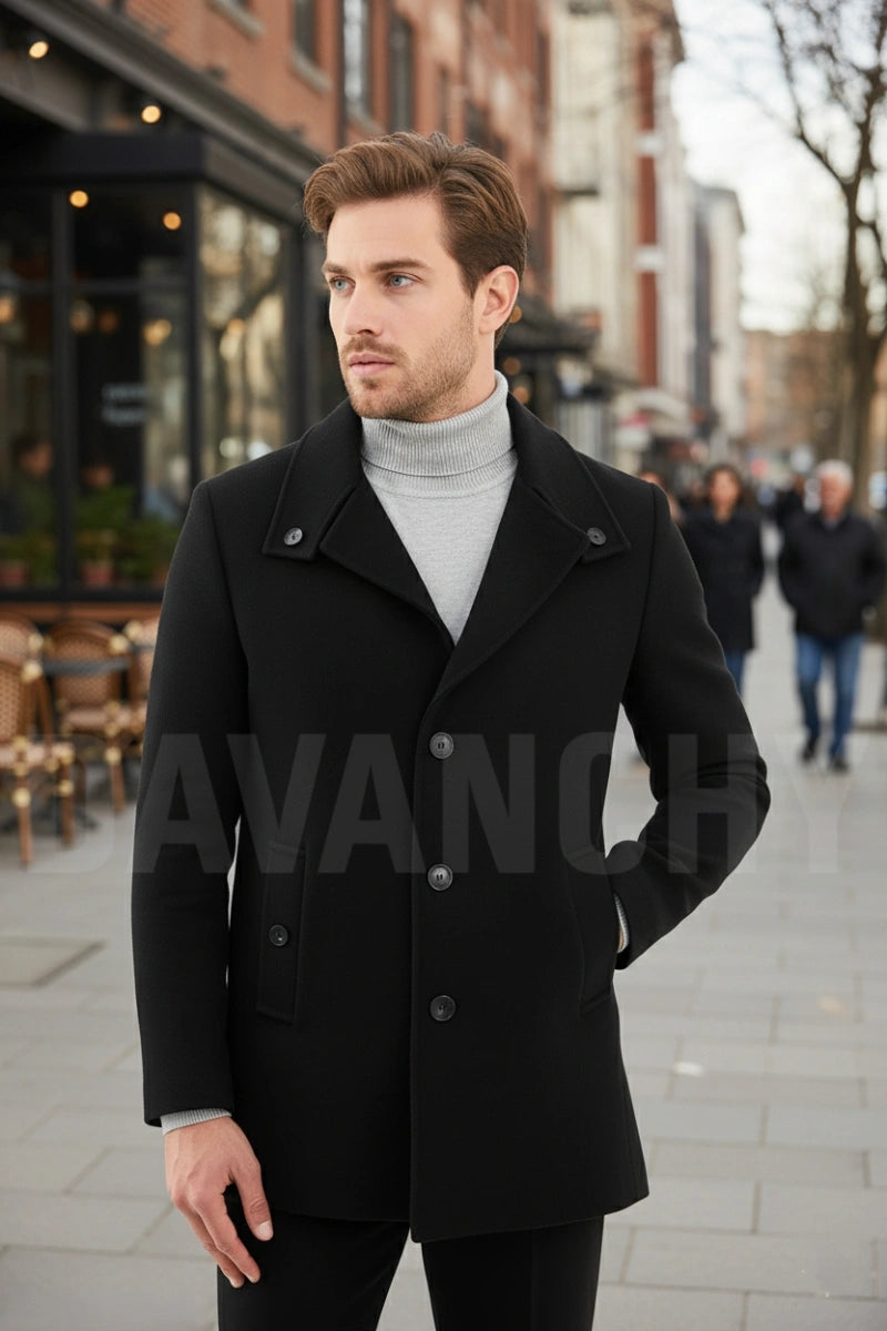 Men winter wear tweed jacket-Side