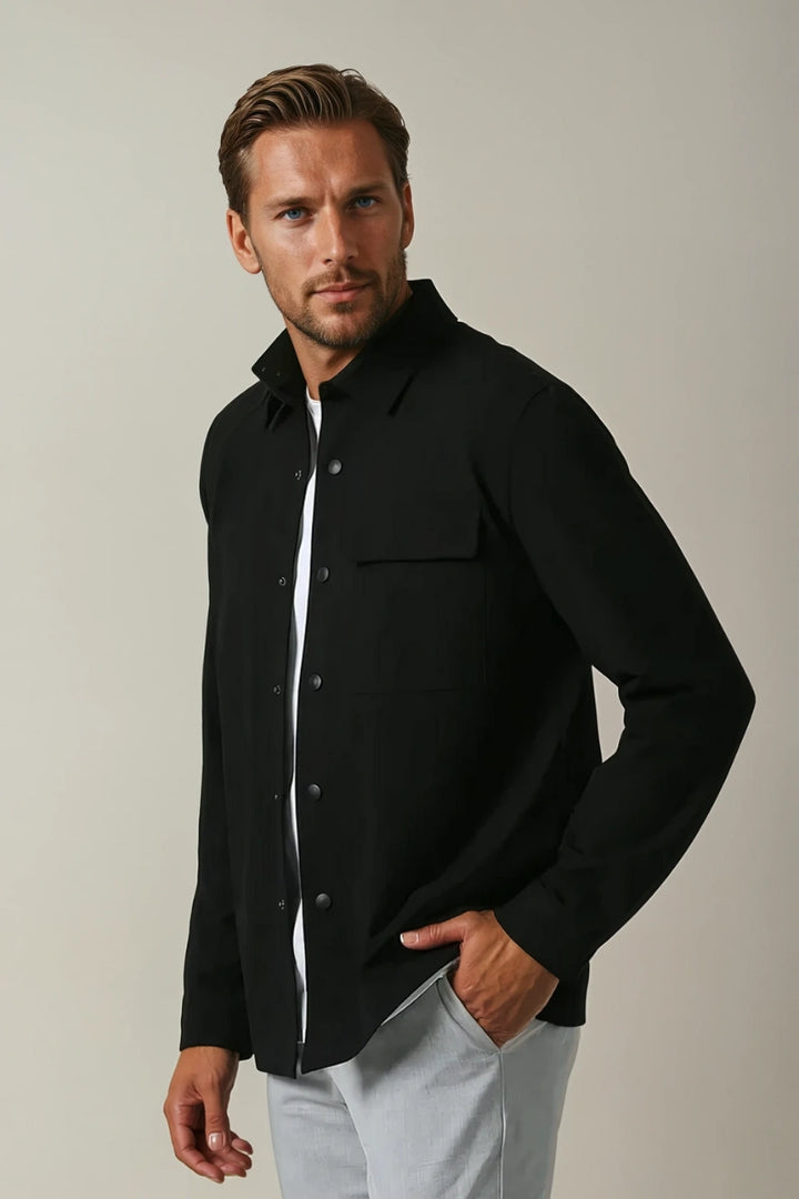 men lightweight summer shacket