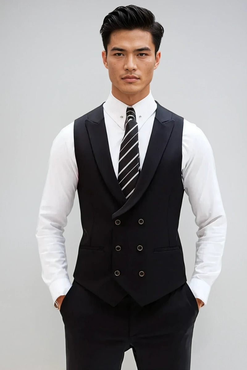men-black-wedding-wear-waistcoat-pant-formal-waistcoat-pant-set