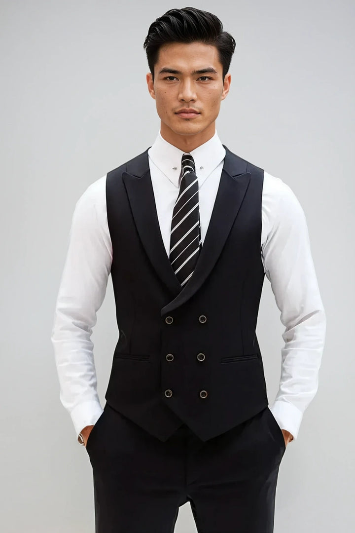 men-black-wedding-wear-waistcoat-pant-formal-waistcoat-pant-set