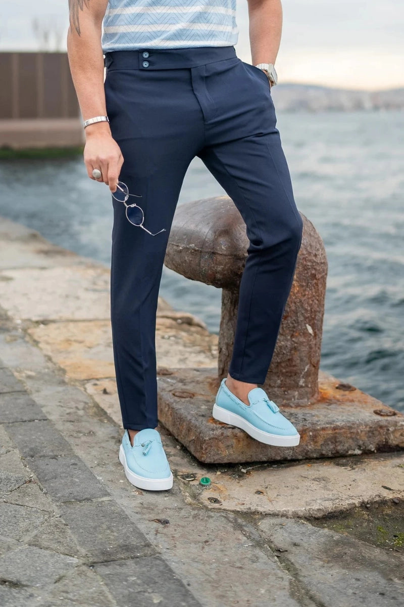 Men Modern Gurkha High-Waist Dress Pant