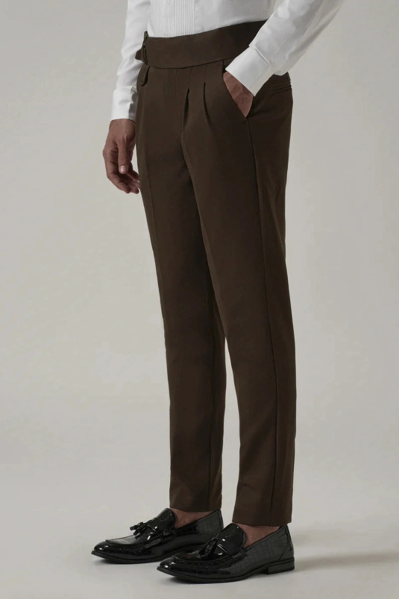 Brown Gurkha Trousers for Men