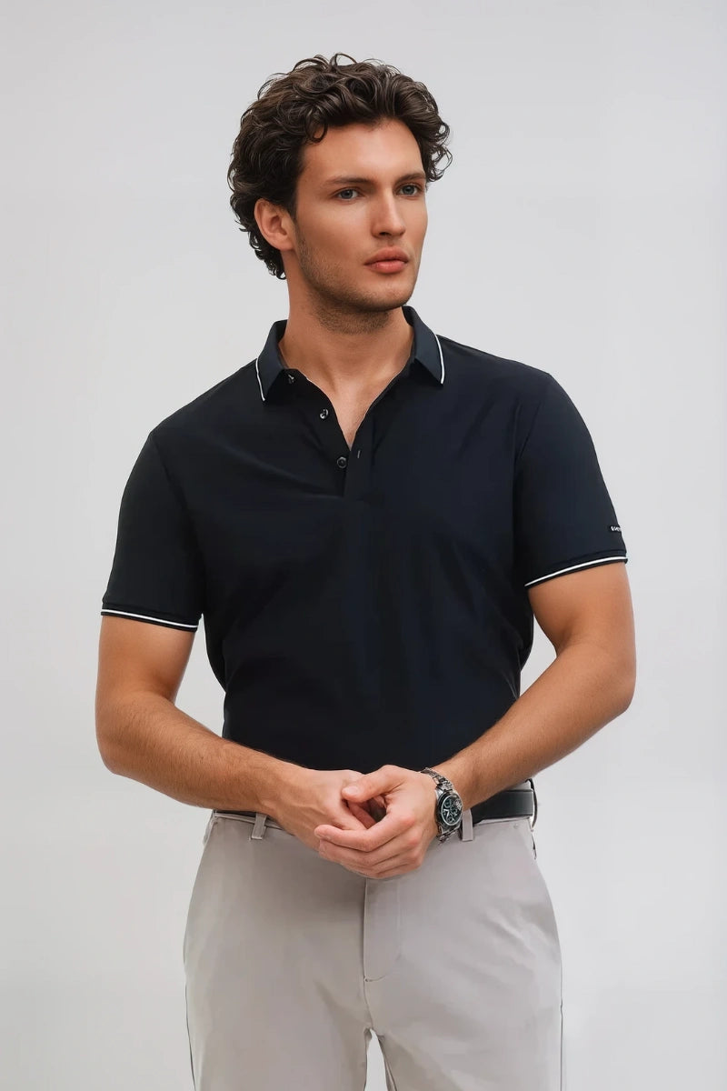 Close‑up of light grey lycra fabric trouser showing texture