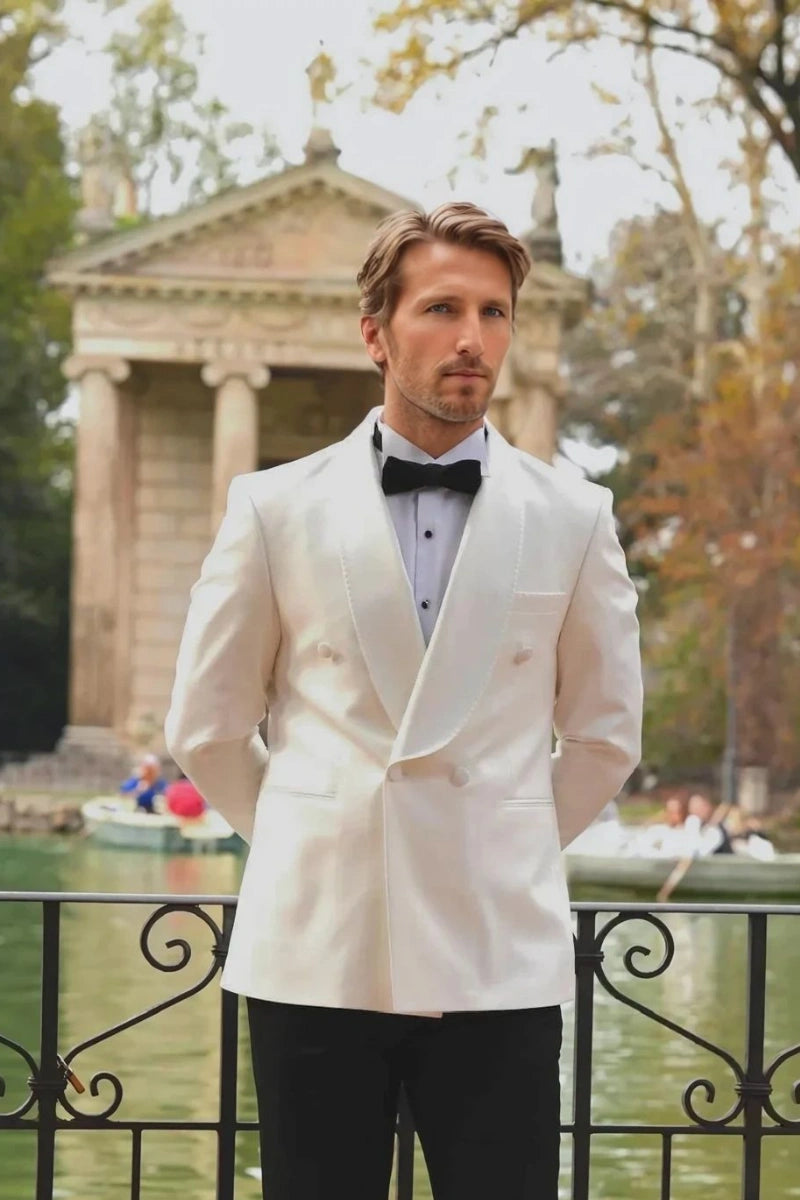 stylish off-white men coat, perfect for parties and special occasions.