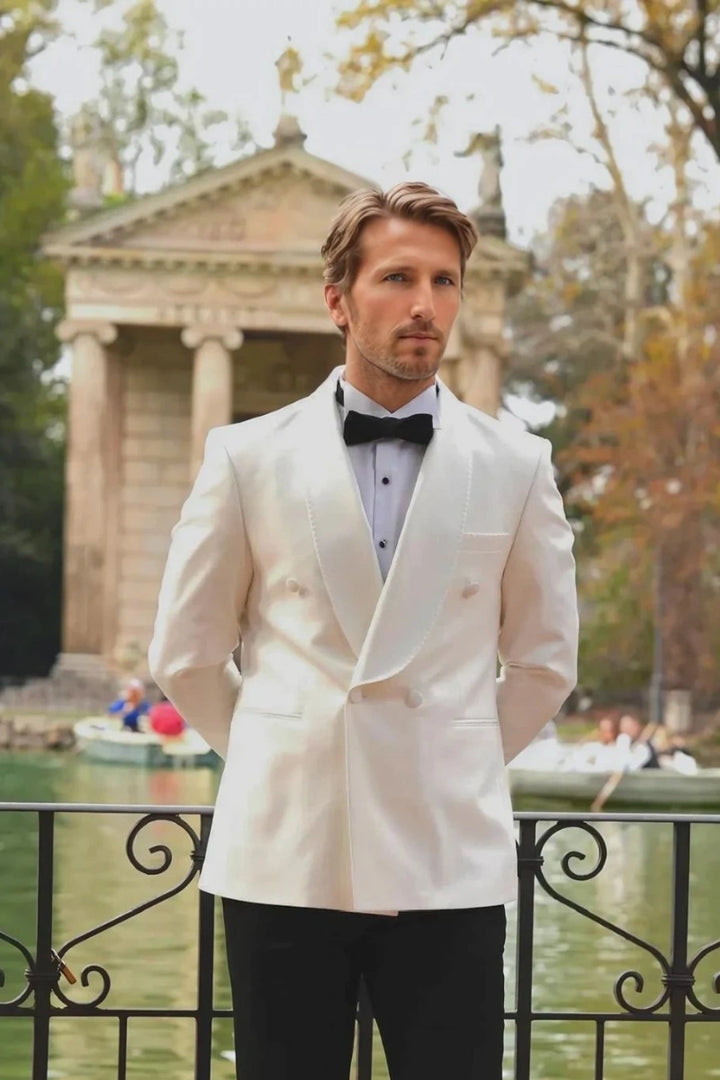 stylish off-white men coat, perfect for parties and special occasions.