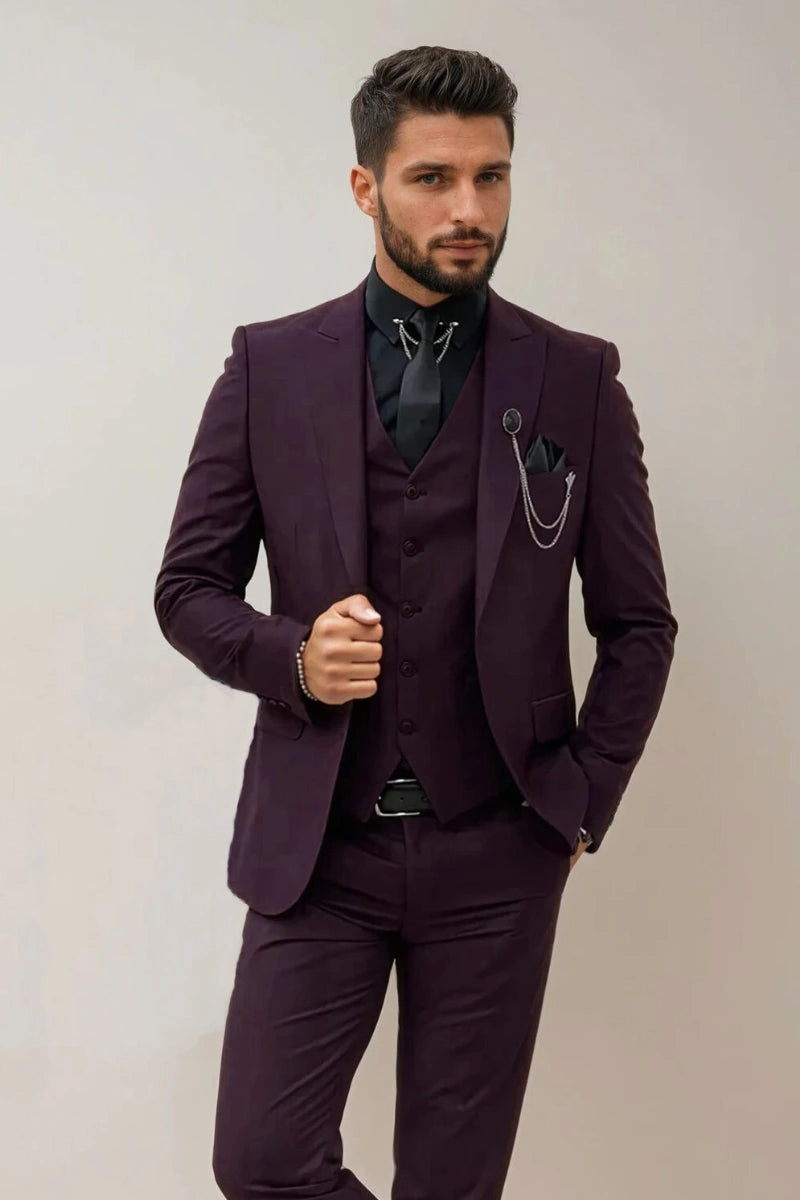 dark purple dress for men Dark Purple Wholesale Wool Mens Shirt