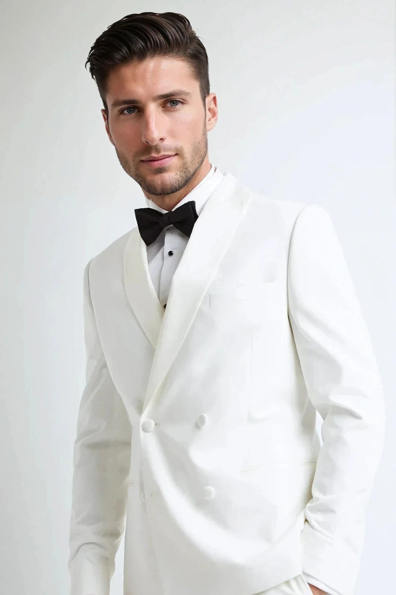 Premium White Custom Made Two-Piece Suit-Front