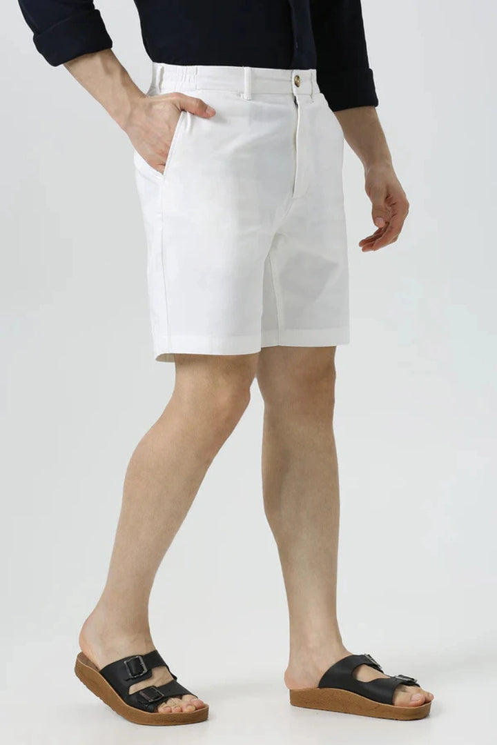 Men White Beach Shorts