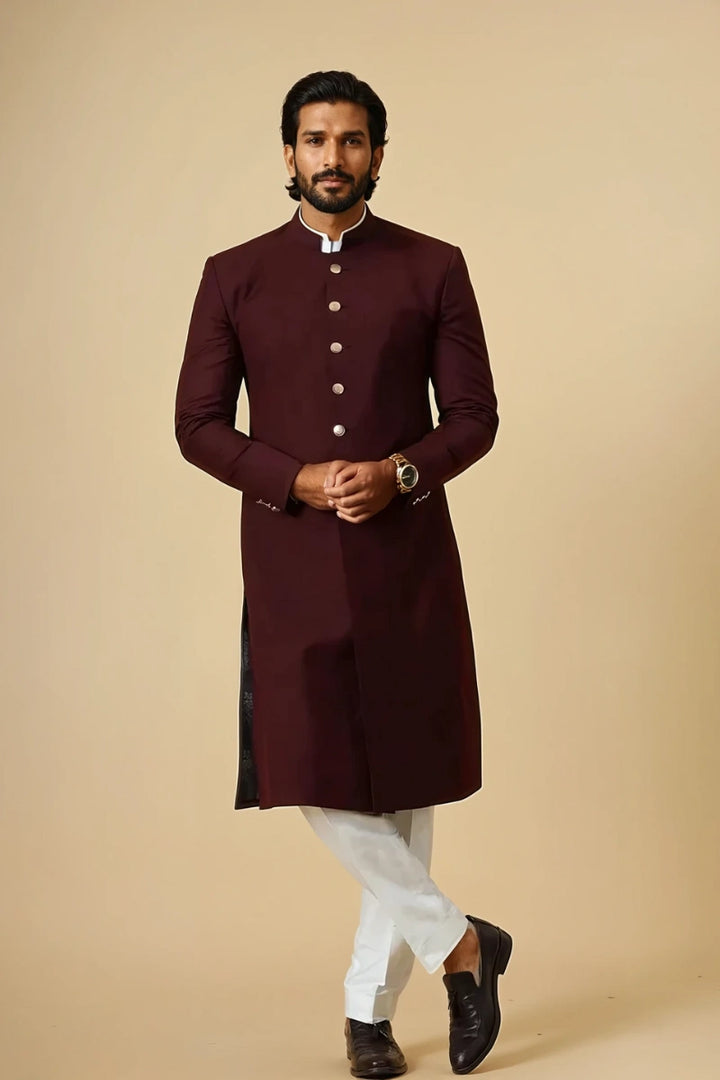 men-wine-traditional-sherwani-grooms-wedding-wear-custom-made-jacket