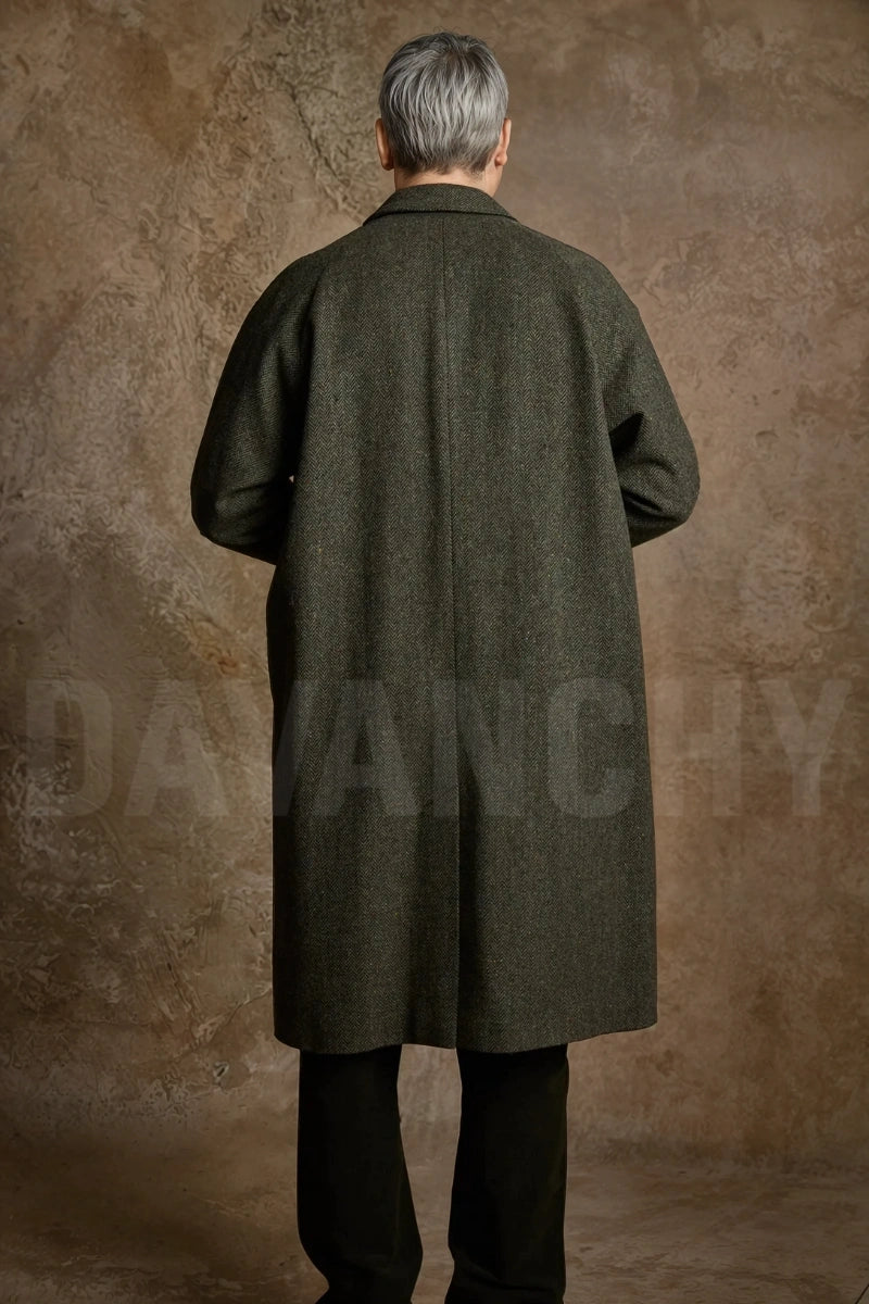 Men winter wear long coat-back