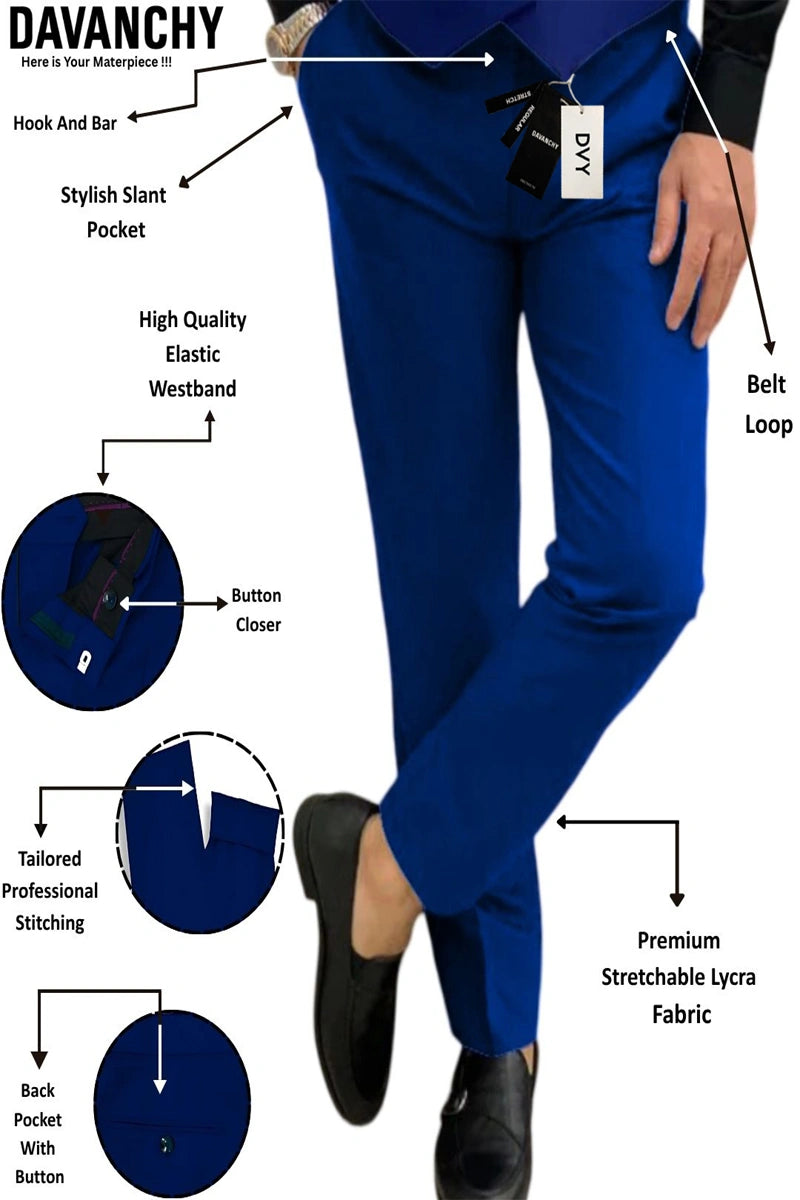 men-royal-blue-stylish-pant-tailored-fit-lycra-trouser-gift