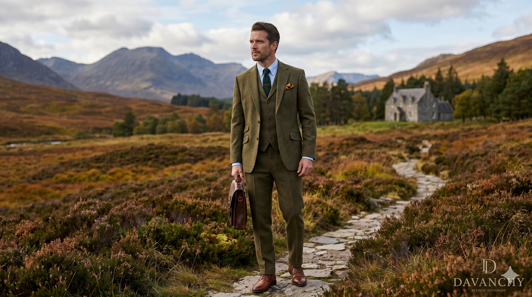 The Gentleman’s Armor: Mastering the Tweed Three Piece Suit