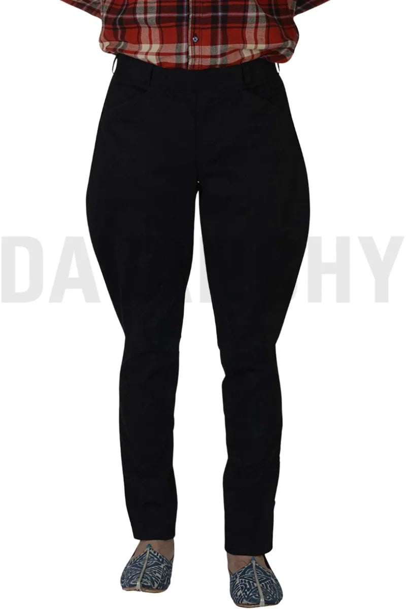 Men black breeches pants stylish jodhpuri riding wear-front