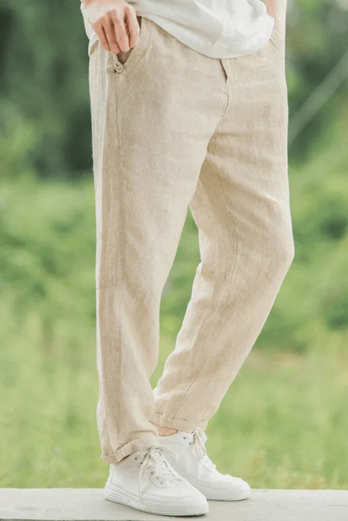 casual linen pant for men