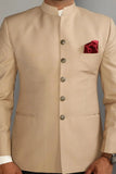 Mens Jodhpuri Jacket Traditional Indian Ethnic Blazer Khaki DaVanchy