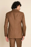 Men Double Breasted Brown Suit Formal Fashion Wedding Wear Classic Bespoke For Him