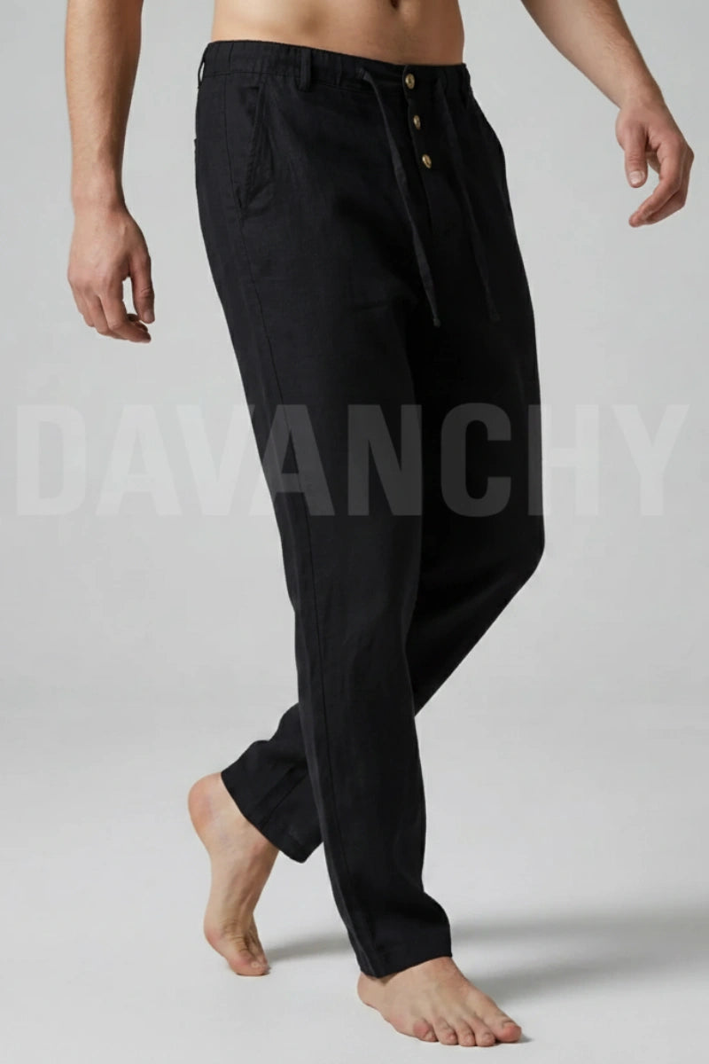Adjustable drawstring waistband trouser-Side