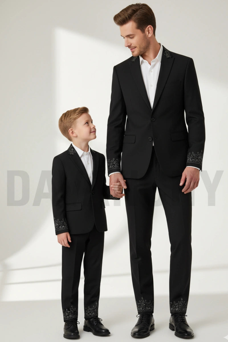 Father son two piece suit-Front