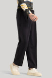 Men Black Korean Style Trouser Plain Relaxed Fit Korean Pant DaVanchy