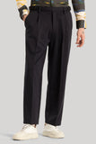 Men Black Korean Style Trouser Plain Relaxed Fit Korean Pant DaVanchy