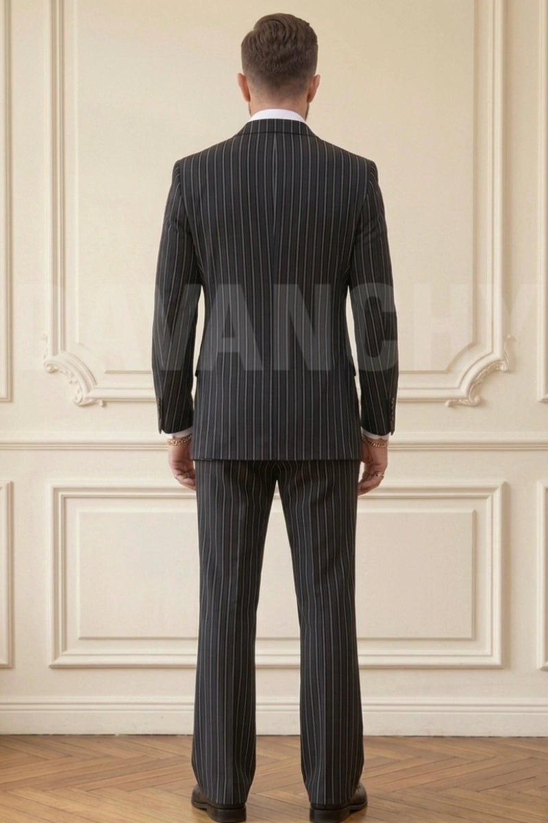 Double breasted suit men-Back