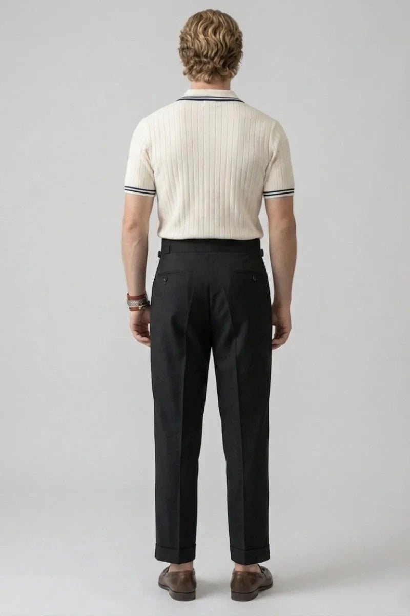 Daily office Wear Premium Formal High Waist pant front pleated design-Back