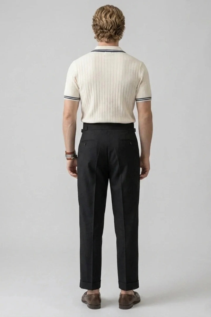 Daily office Wear Premium Formal High Waist pant front pleated design-Back