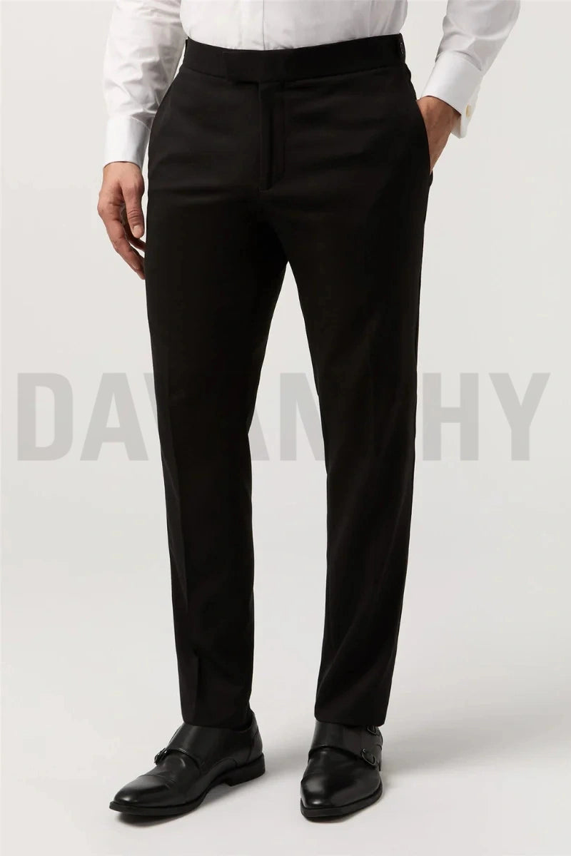 Men Black Formal Stylish Trouser-Front