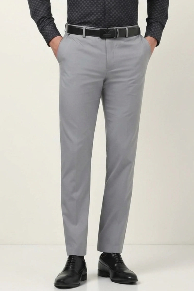 Men's Grey Formal Dress Pants (Front)
