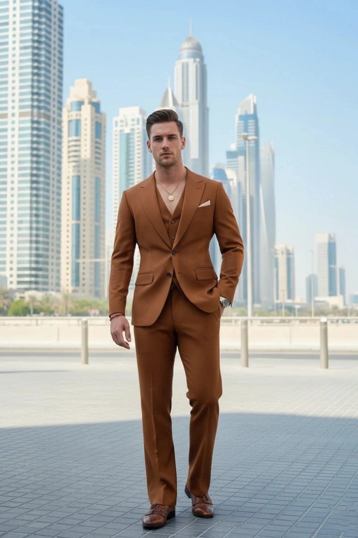 Rust Custom Tailored Suit for Men&