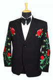 Men Embroidered Suit Design Suit Wedding Black Wear DaVanchy