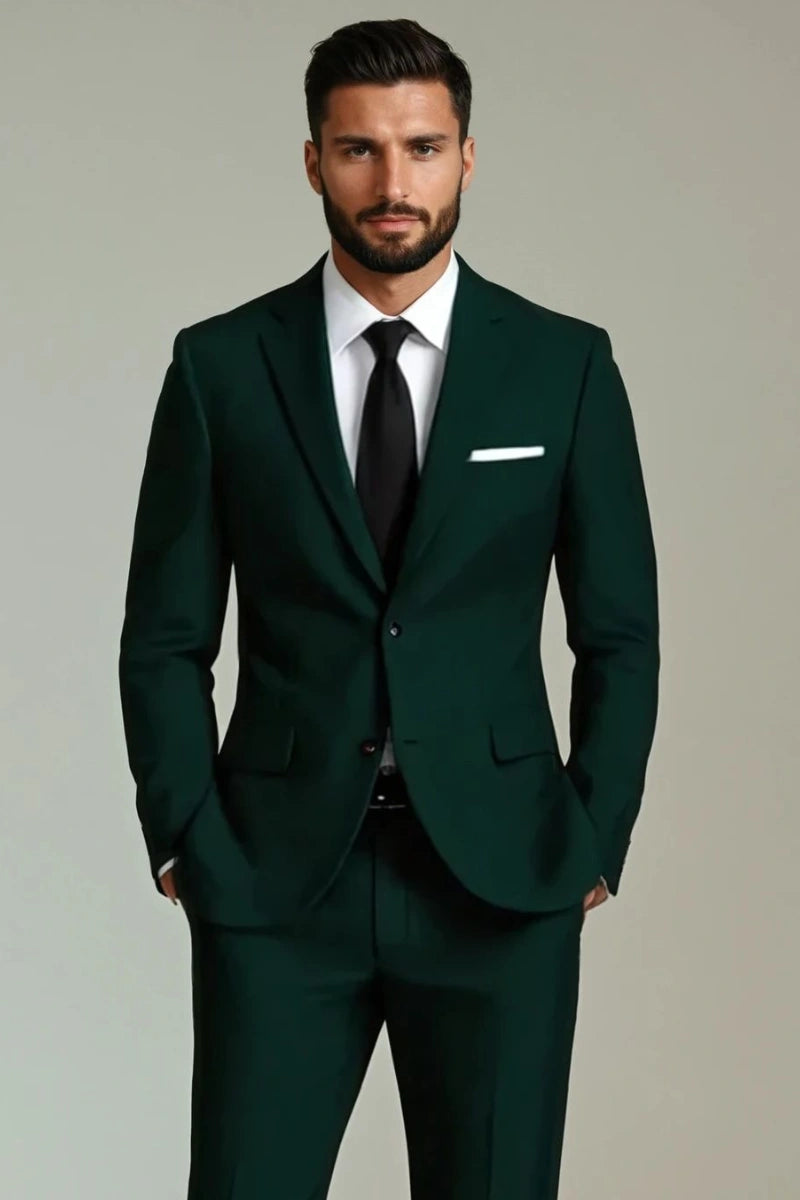 Green Mod Suits Emerald Green Suit Mens – Modern & Elegant – DAVANCHY