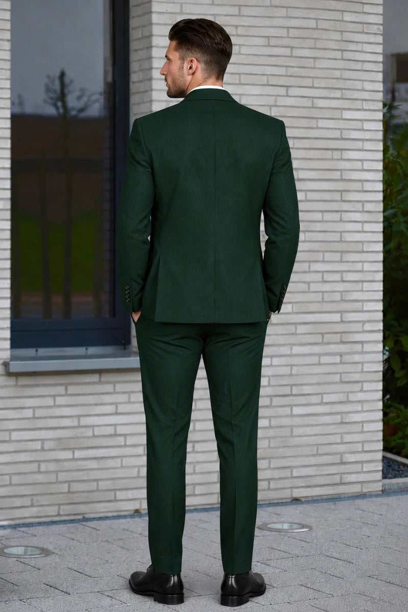Unique Emerald Green Formal Suit-Back