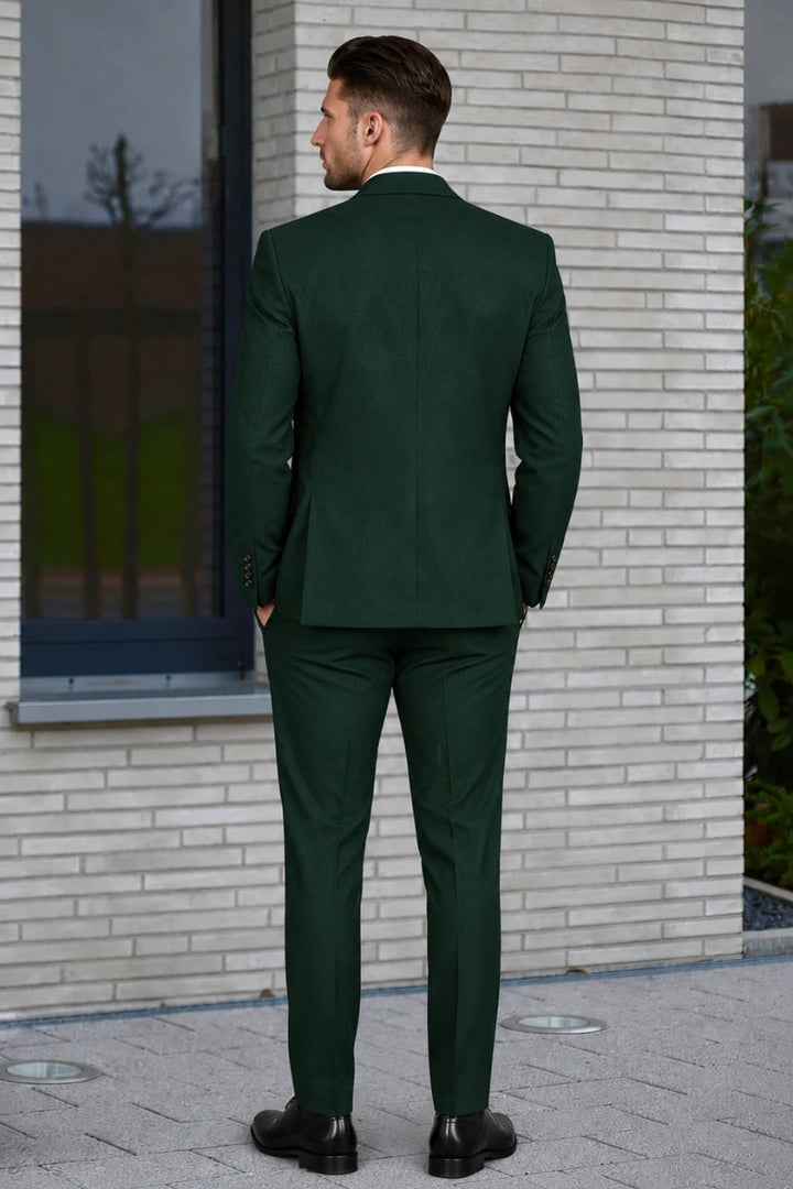 Unique Emerald Green Formal Suit-Back