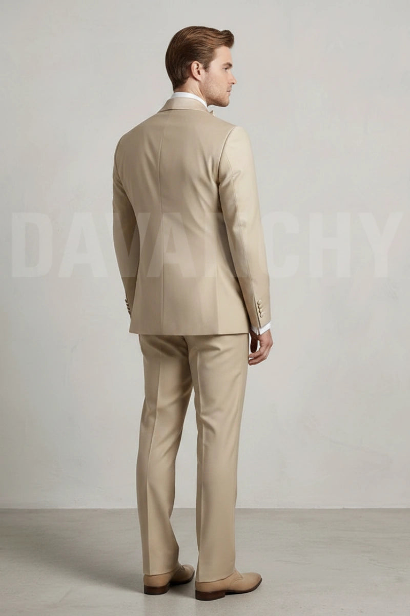 Double Breasted Wedding Suit-Back