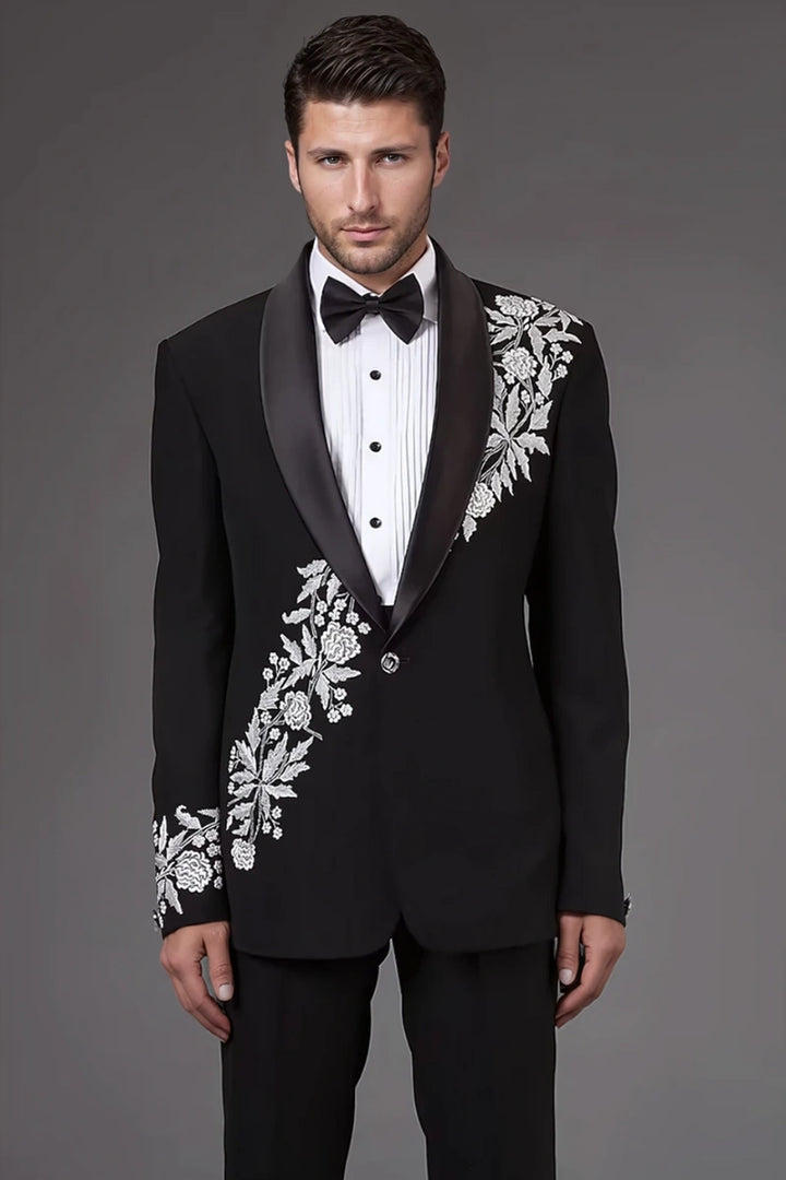 men-black-two-piece-suit-designer-floral-embroidery-suit-wedding-suit