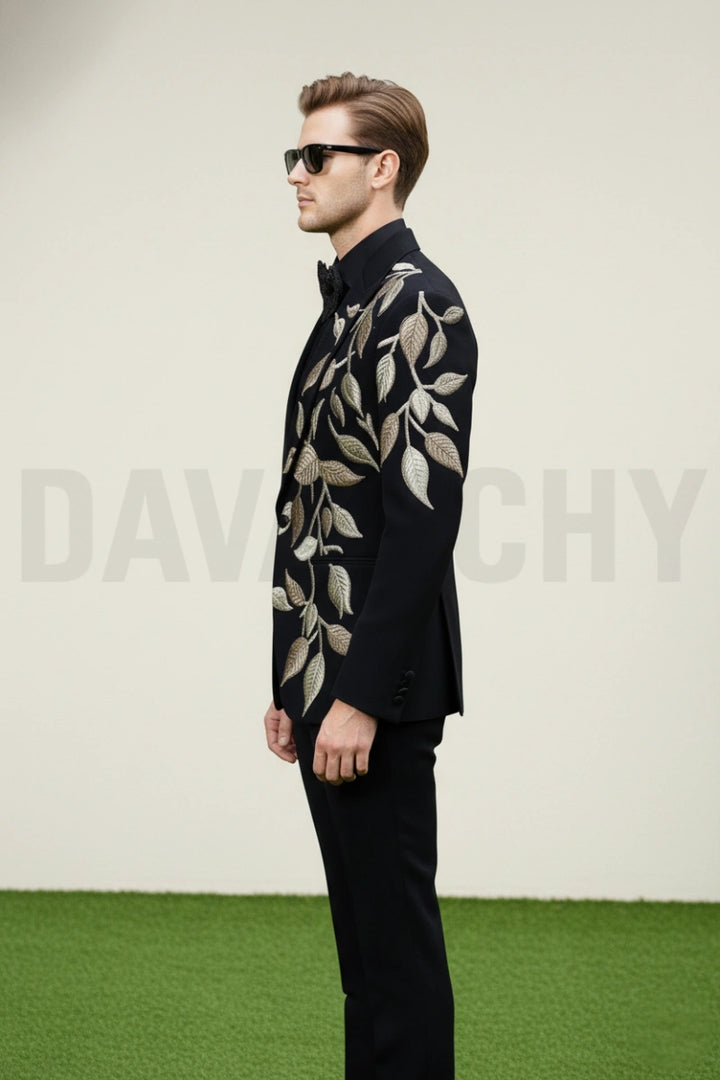 Premium black two piece formal suit-Front