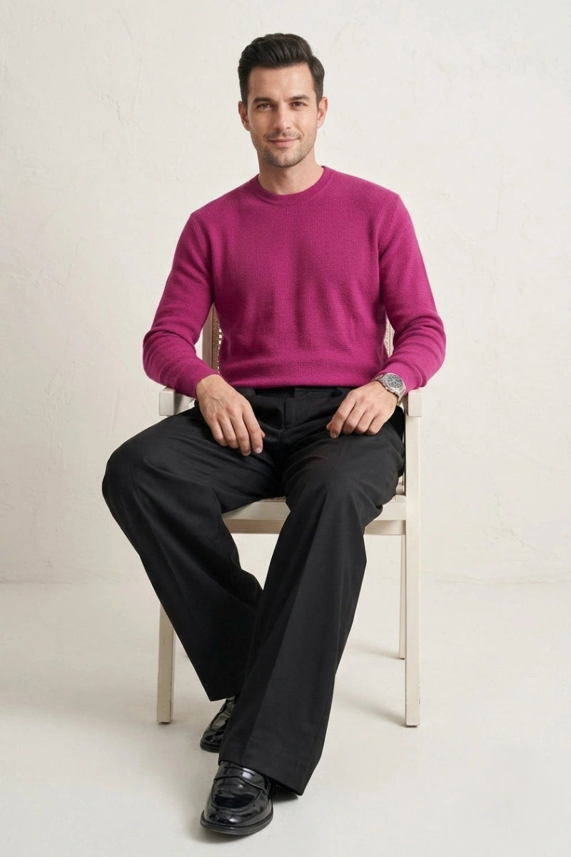 Black resort style trouser for men