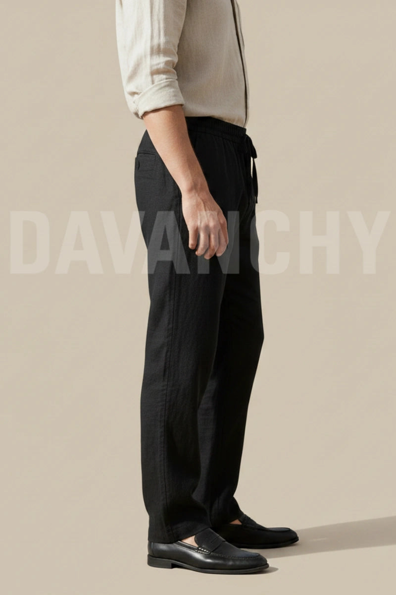 Black casual trouser for men-Side