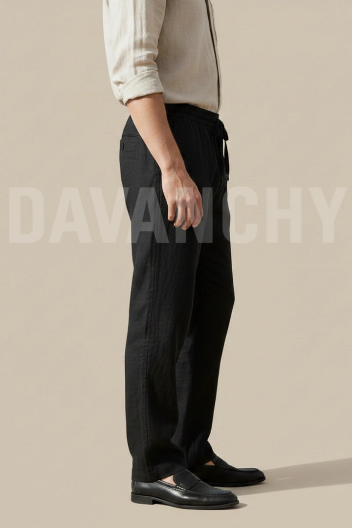Black casual trouser for men-Side