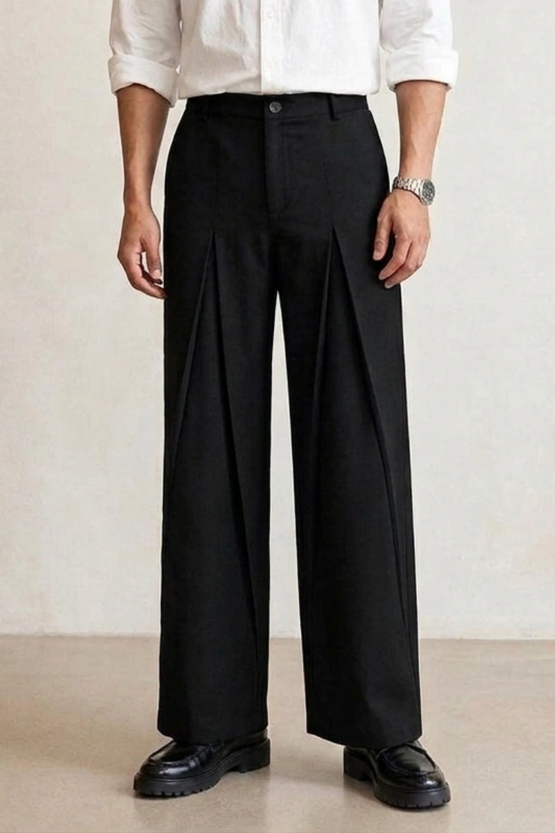 Men's Black Loose Fit Trouser (Front)