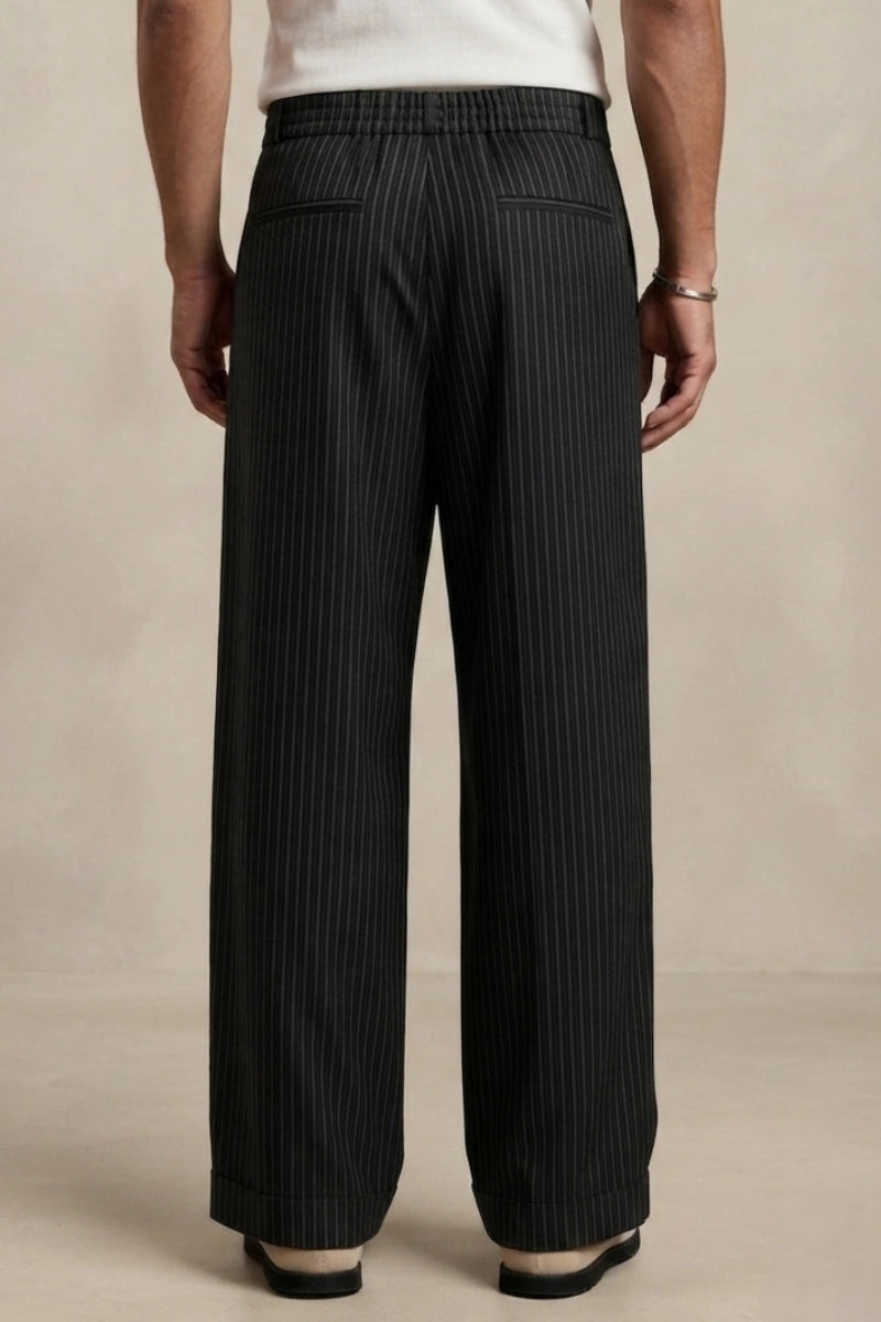 Loose Fit Pleated Pants for Men (Back)